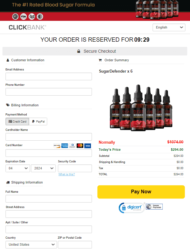 Sugar Defender Official Website Order Page